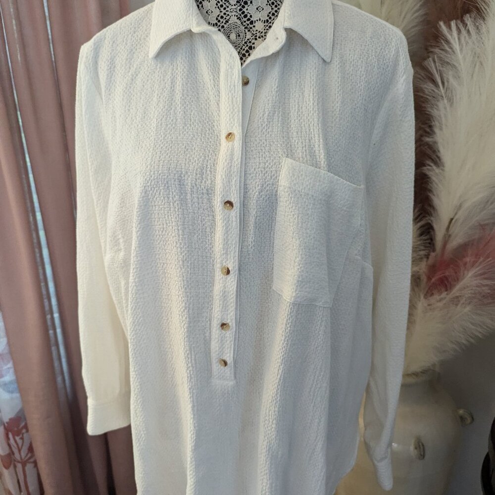 Anthropologie Pilcro White Tunic 1X